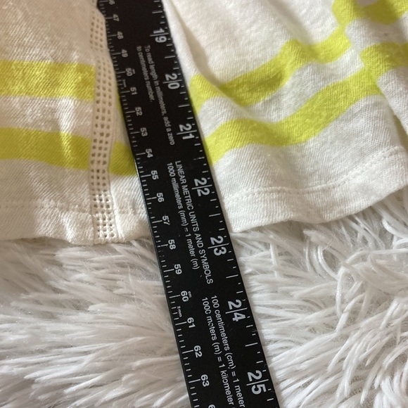 Anthropologie Postmark Yellow Stripe Linen Top - Picture 10 of 10